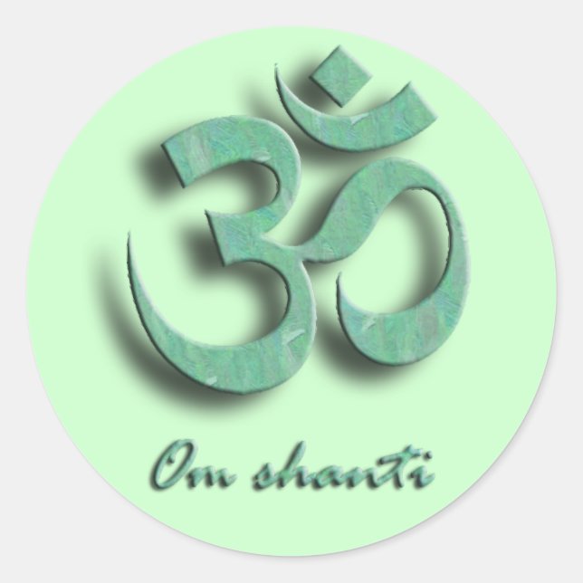 Sticker Symbole Om Shanti (Devant)