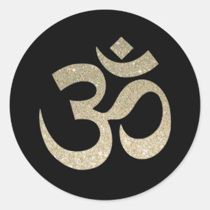Sticker SYMBOLE parties scintillant Om