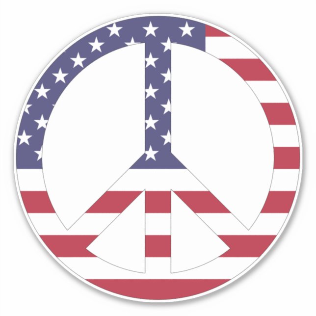 Sticker SYMBOLE Patriotique USA Drapeau Étoiles Et Bandes  (Devant)