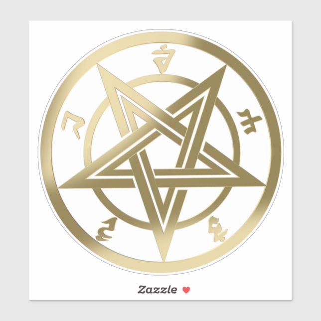 Sticker Symbole pentagramme classique (Feuille)