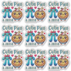 Sticker Symbole Pi mignon et pie Pie Pie Pie