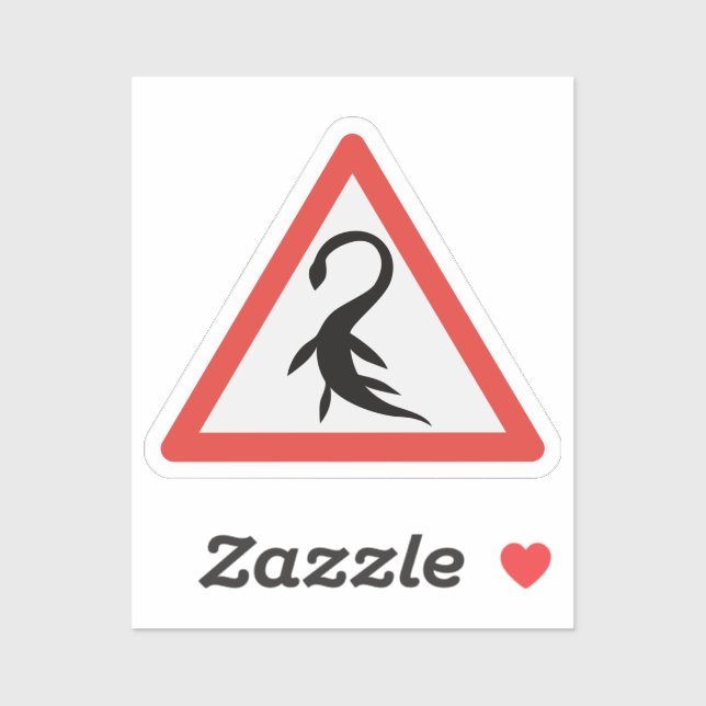 Sticker SYMBOLE ROUTIER Nessie Loch Ness Plesiosaurus (Feuille)