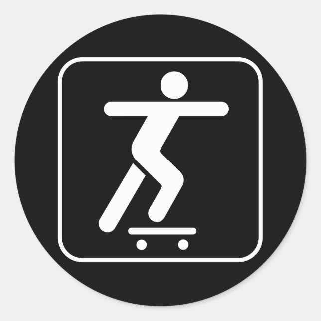 Sticker Symbole Skateboard (Devant)