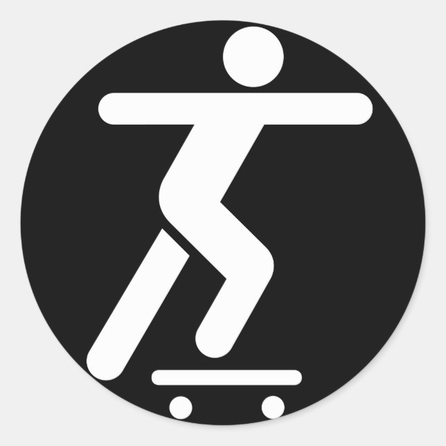 Sticker Symbole Skateboard (Devant)