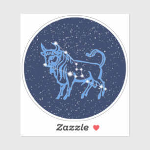 Sticker Symbole Taurus Constellation et Zodiaque avec étoi