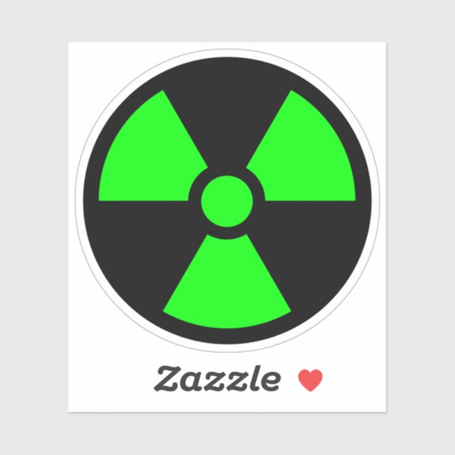 Sticker Symbole Trefoil vert sur Arrière - plan noir (Feuille)