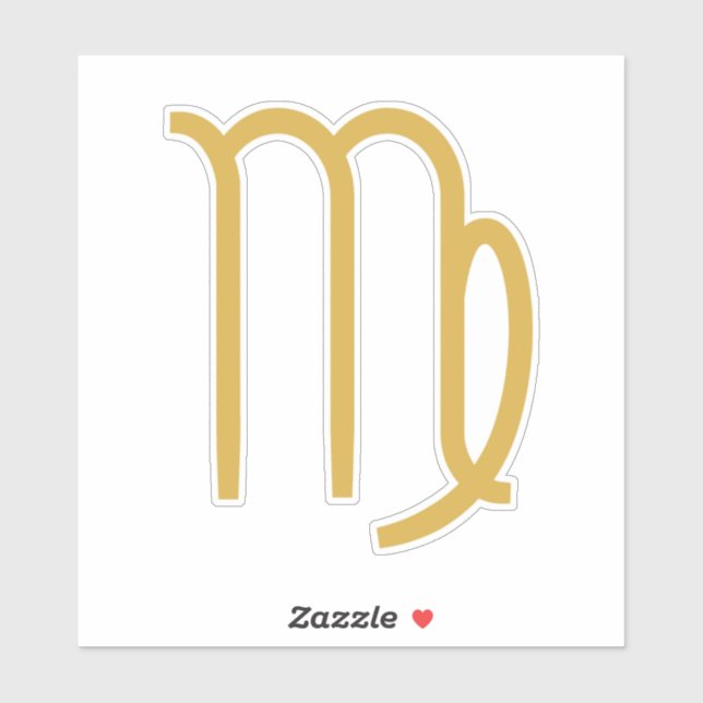 Sticker Symbole Virgo Zodiac (Feuille)