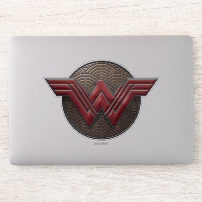 Sticker Symbole Wonder Woman sur les cercles concentrés (Ordinateur)