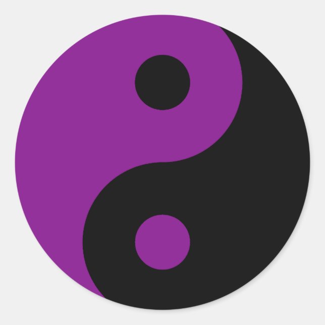 Sticker Symbole Yin Yang Violet (Devant)