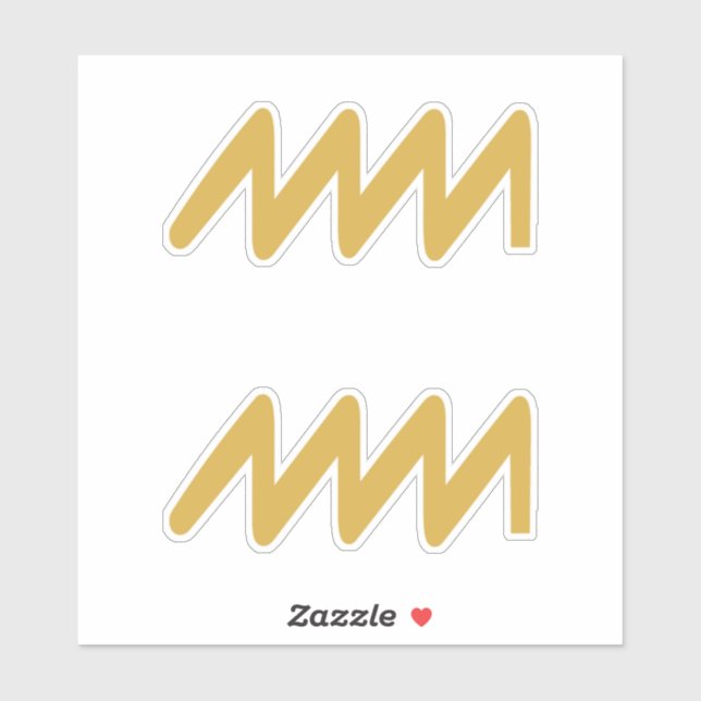 Sticker SYMBOLE Zodiaque Aquarius (Feuille)