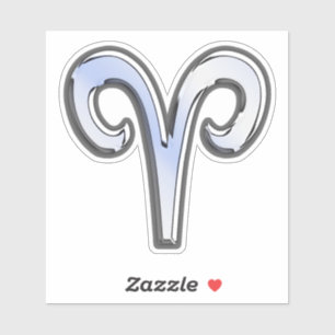 Sticker SYMBOLE Zodiaque Aries Art numérique bleu