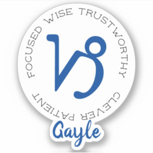 Sticker Symbole zodiaque Capricorne