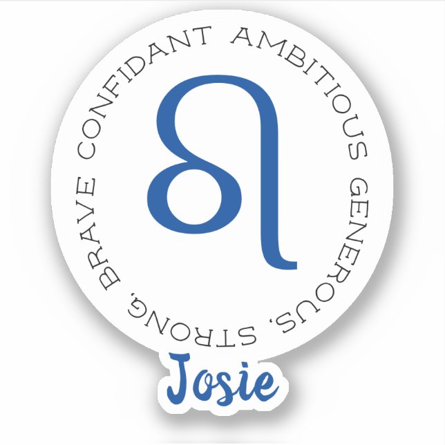 Sticker Symbole zodiaque Leo (Devant)