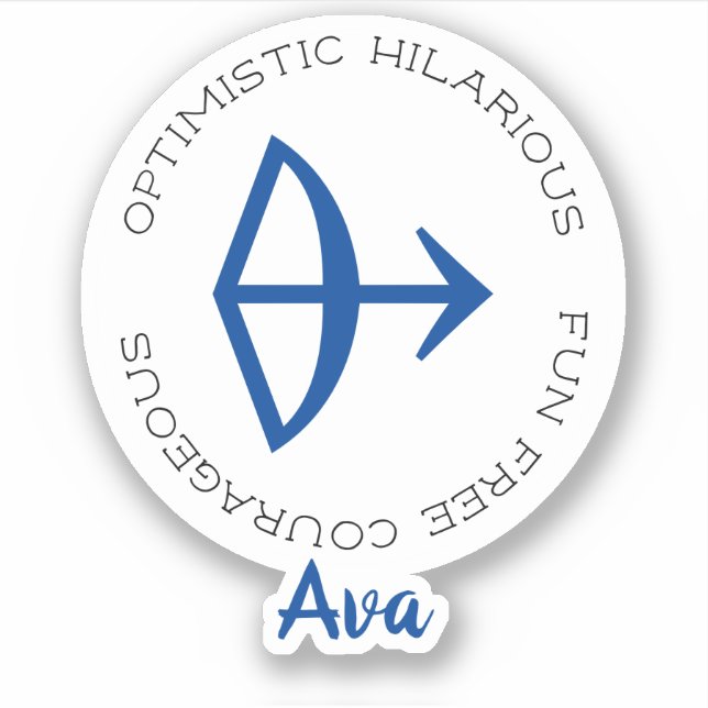 Sticker Symbole zodiaque Sagittarius (Devant)