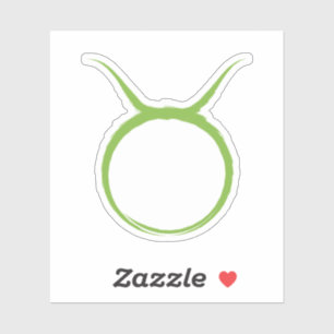 Sticker SYMBOLE Zodiaque TAURUS Bull Vert Astrologie Avril