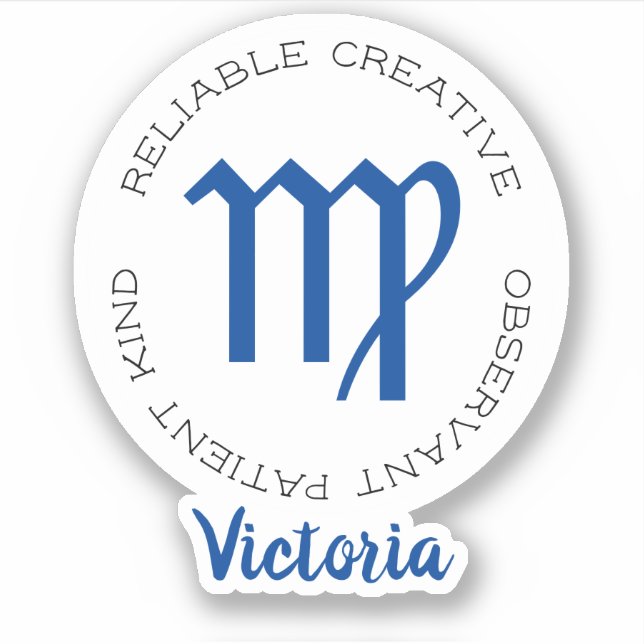 Sticker Symbole zodiaque Virgo (Devant)