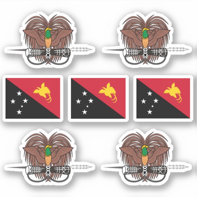 Sticker Symboles de la Papouasie-Nouvelle-Guinée / blason  (Devant)