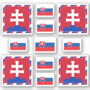 Sticker Symboles de l'État slovaque / blason et drapeau