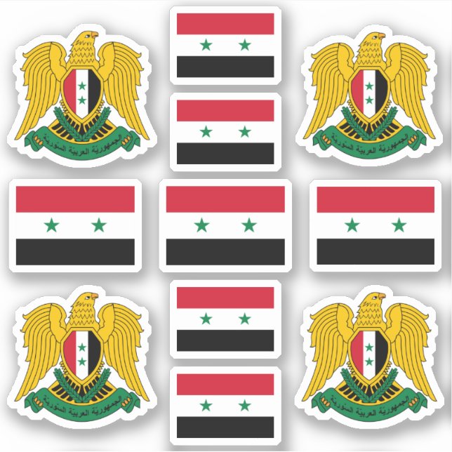 Sticker Symboles et emblèmes nationaux syriens (Devant)