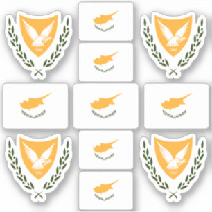 Sticker Symboles nationaux chypriotes /Armoiries et drapea