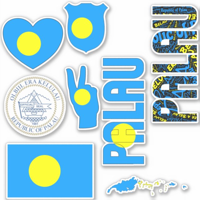 Sticker Symboles nationaux Extraordinaires des Palaos (Devant)