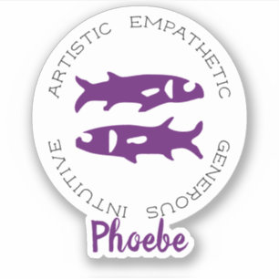 Sticker Symboles Poissons Zodiac Star