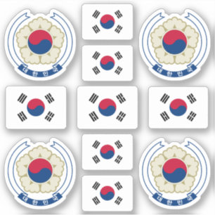 Sticker Symboles sud-coréens / blason et drapeau