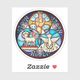 Sticker Symbolisme de la Sainte Trinité Vinyle Catholique