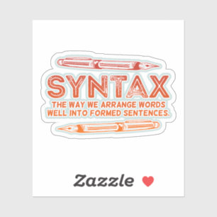 Sticker Syntaxe Funky Structure de la phrase Grammaire