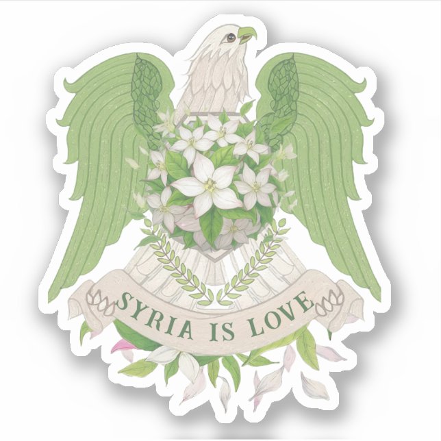 Sticker Syrie L'Eagle Bursting Jasmine Punir Le Jasminle E (Devant)
