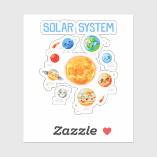 Sticker Système solaire Planètes Science Space Boys Girl