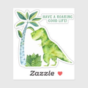 Sticker *~* T Rex Dinosaur Palmier Roaring Bonne vie