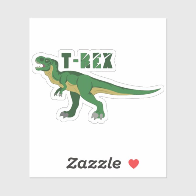 Sticker T-Rex vert (Feuille)