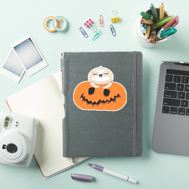 Sticker T-shirt Citrouille Halloween Sloth Classic (Couverture iPad)