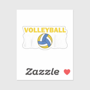 Sticker T-shirt de maman de volley-ball féminin jour de ma