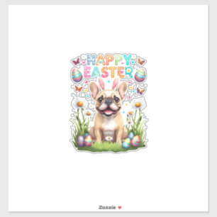Sticker T-shirt de Pâques Bouledogue Français Drôle French