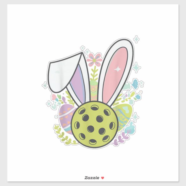 Sticker T-Shirt de Pâques Pickleball (Feuille)