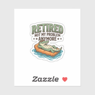 Sticker T-shirt de vacances d'alligator retiré pas mon pro