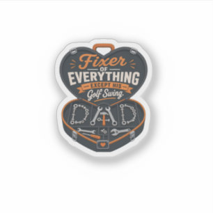 Sticker T-shirt drôle pour papa de golf – Réparateur de to