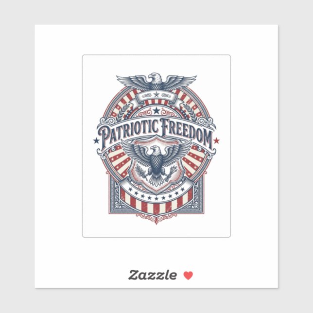 Sticker T-shirt graphique vectoriel USA Foi patriotique pl (Feuille)