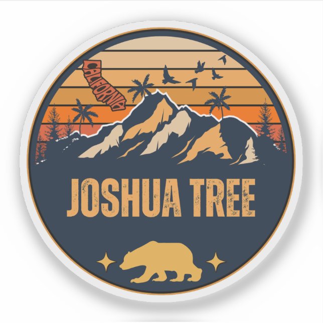 Sticker T-Shirt Joshua Tree, Californie (Devant)