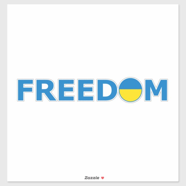 Sticker T-shirt Liberté pour l'Ukraine (Feuille)