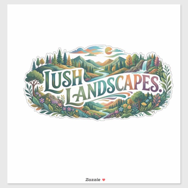 Sticker T-Shirt Paysages Luxuriants (Feuille)
