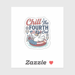 Sticker T-shirt vectoriel patriotique de canard de Chill T