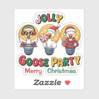 Sticker T-shirts de Noël pour DJ de la fête de l'oie joyeu