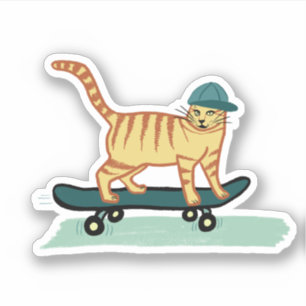 Sticker Tabby Cat