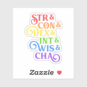 Sticker Tablette Rainbow RPG Stats