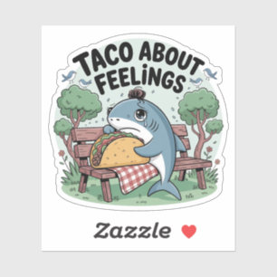 Sticker Taco à propos des sentiments - Requin triste