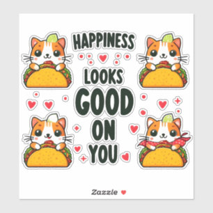 Sticker Taco Cat : Une Fusion Culinaire Féline