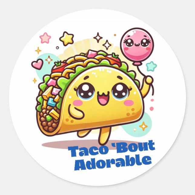 Sticker Taco'about Adorable, Sticker Taco Lovers (Devant)